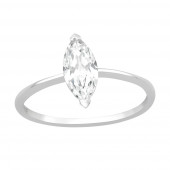 Inel de logodna din argint cu piatra marquise DiAmanti DIA40932